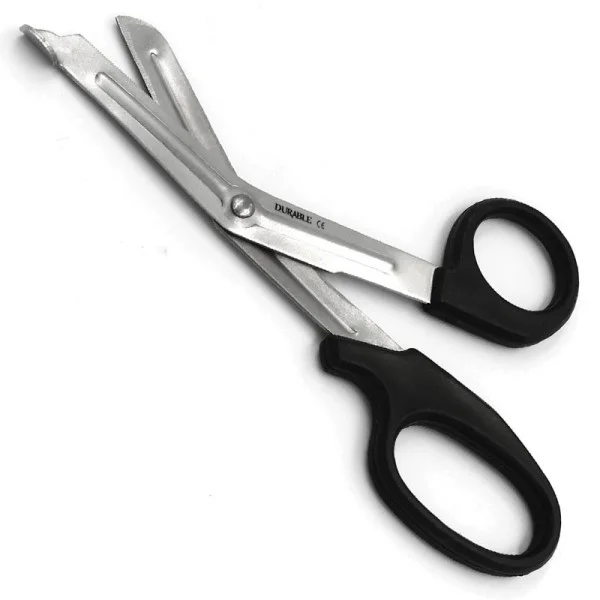 DHS-11-103-00. Ножиці медичні універсальні тактичні, для одягу та перев'язувального матеріалу, з пуговкою, горизонтально-зігнуті, 150 мм. DURABLE